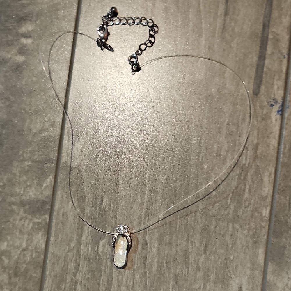 Elegant Silver Necklace with Slipper Pendant